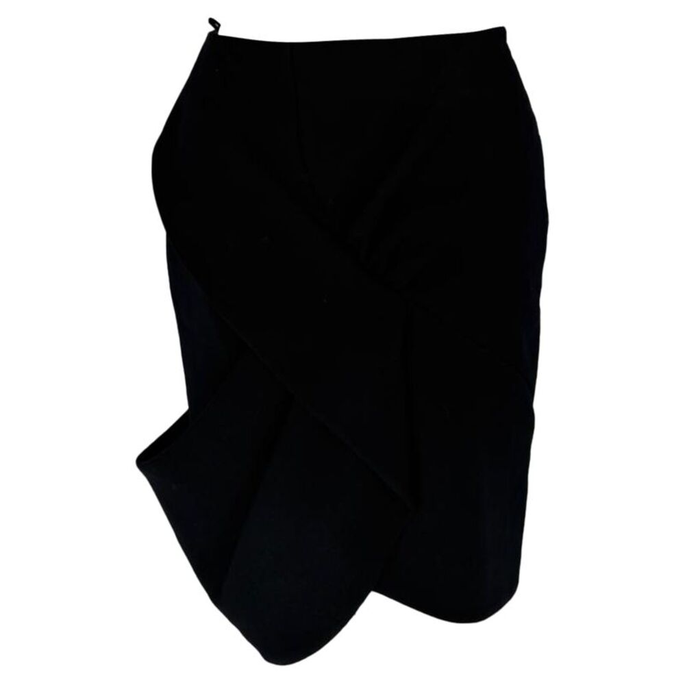 Givenchy Draped Pencil Skirt in Black Wool